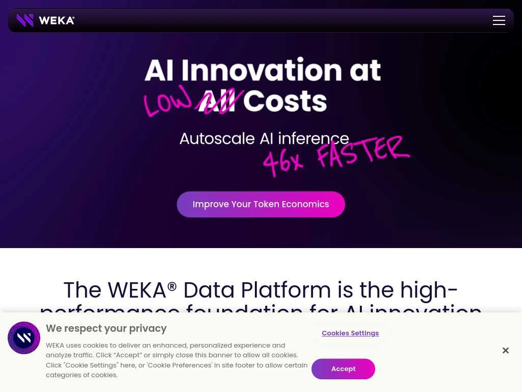 Screenshot of the website of WEKA