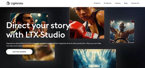 Screenshot of the website of Lightricks