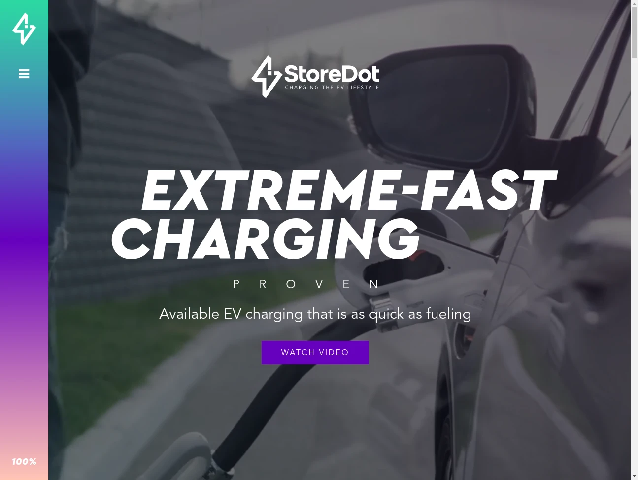 Screenshot of the website of StoreDot